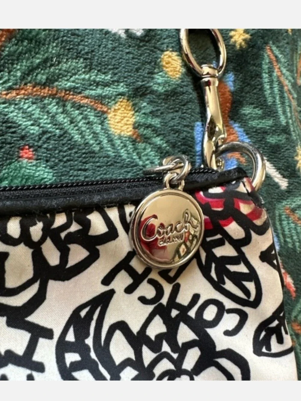 Coach Floral Sketch Mini Hobo in White, Black & Red 2009.